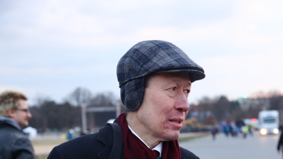 FOTO: Hayato Okamura na demonstraci Milionu chvilek.