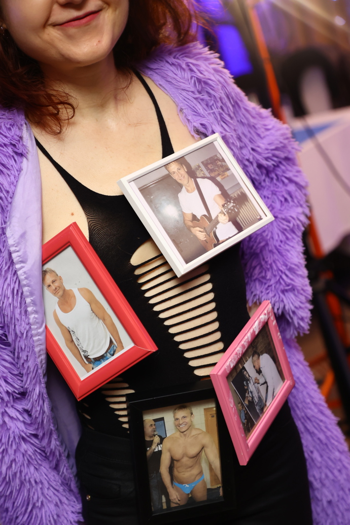 Eva Toulová na oslavě Martina Maxy.