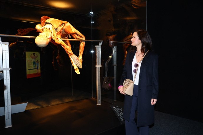 Klára Doležalová na výstavě Body Worlds.