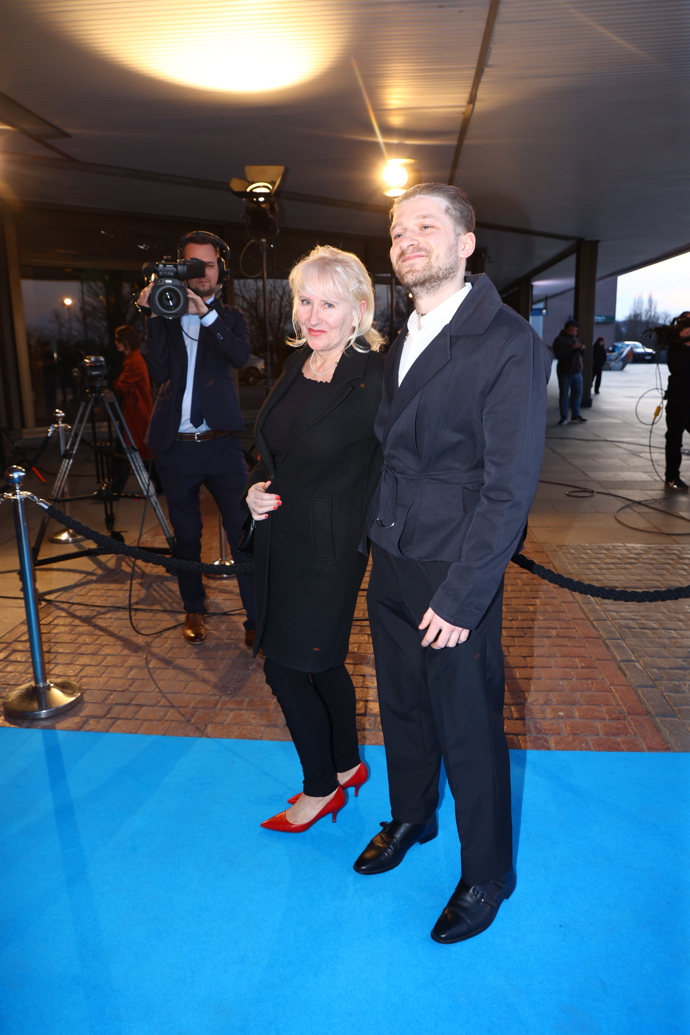 Herec Filip František Červenka na Českém lvu.