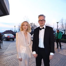 Jana Plodková s partnere  Filipem Žilkou na Českém lvu.