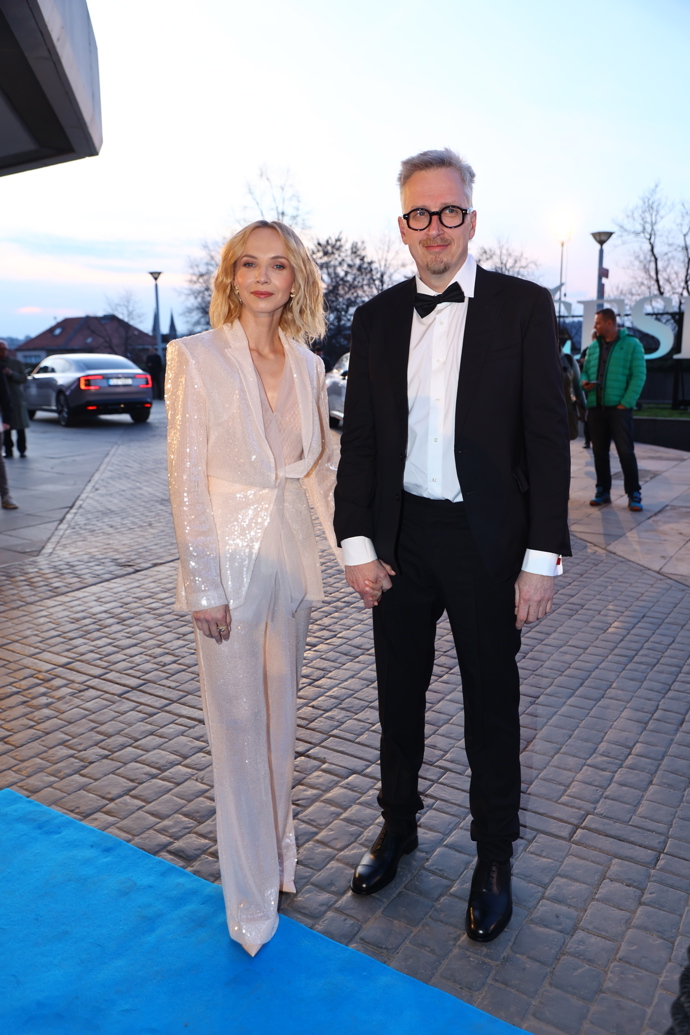 Jana Plodková s partnerem na Českém lvu.