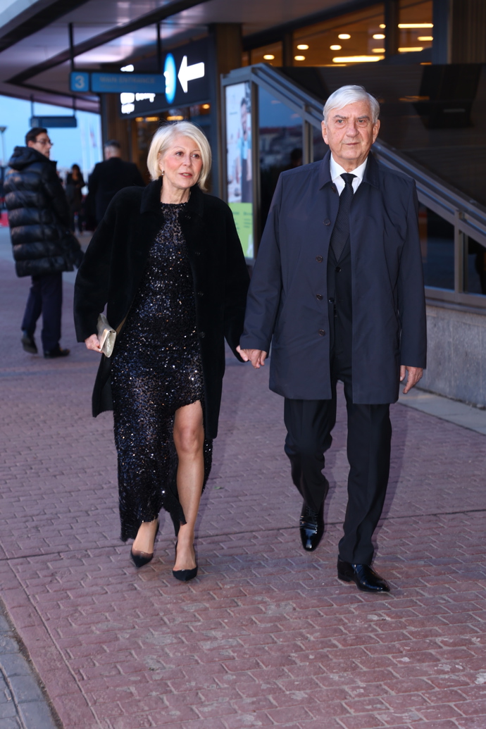 Miroslav Donutil s manželkou na Českém lvu.