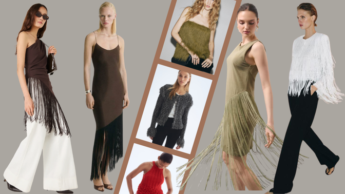 Rozpohybované třásně jsou hitem 2026: Prvek z divokého západu funguje i v luxusních outfitech