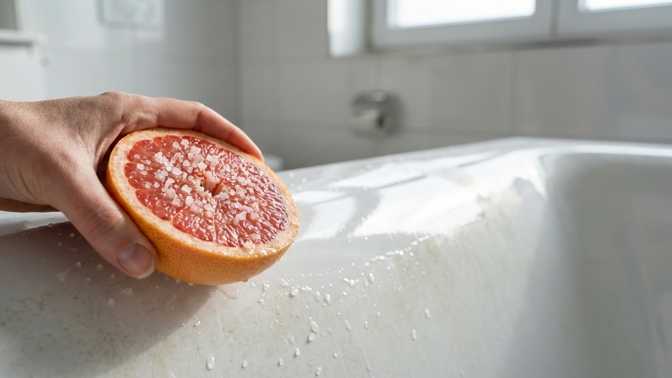 Jak na zašlou vanu? Domácí trik s grepem nahradí agresivní chemii