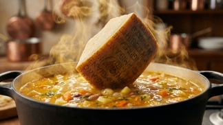 Nejcennější část parmazánu končí u většiny lidí v koši: Tato tvrdá kůrka v polévce nahradí i ten nejdražší bujón