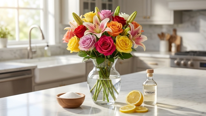 Péče o řezané květiny: 3 suroviny, díky kterým kytice ve váze neuvadne