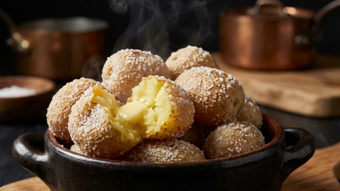 Tradiční kanárské brambory: Proč je vařit v silné solné krustě?