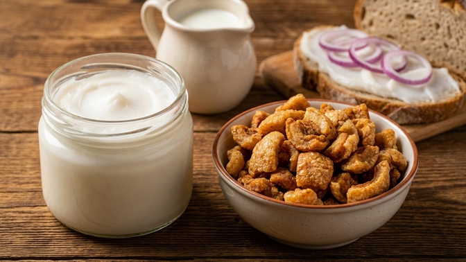 Jak na sněhobílé sádlo a křupavé škvarky? Zkuste trik s mlékem