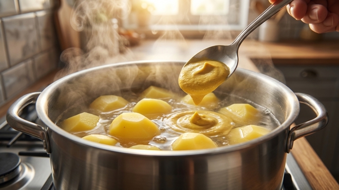 Jak zabránit rozvaření brambor? Zkuste trik s lžící hořčice