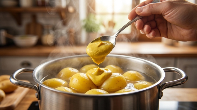Trik se lžící hořčice: Stačí ji přidat k bramborám a výsledek vás barvou i chutí naprosto ohromí