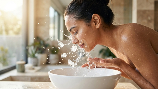 Skin icing: Proč ledová voda funguje lépe na pleť než kofein?