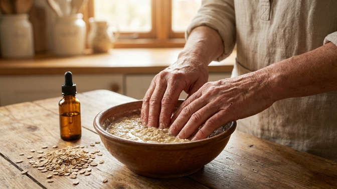 Sbohem drahé krémy: Obyčejný babiččin trik s vločkami mi nečekaně zahojil praskliny na rukou