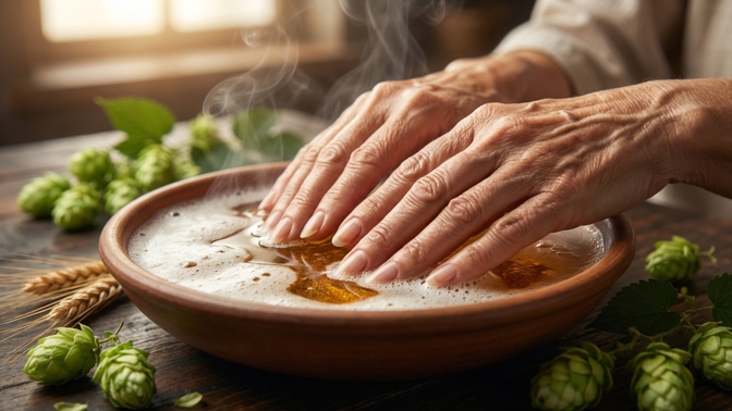 Trápí vás suché ruce a slabé nehty? Vyzkoušejte trik s teplým pivem