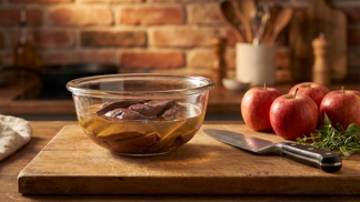 Trik starých řezníků pro nejjemnější játra bez hořkosti: Stačí je namočit do jablečného džusu