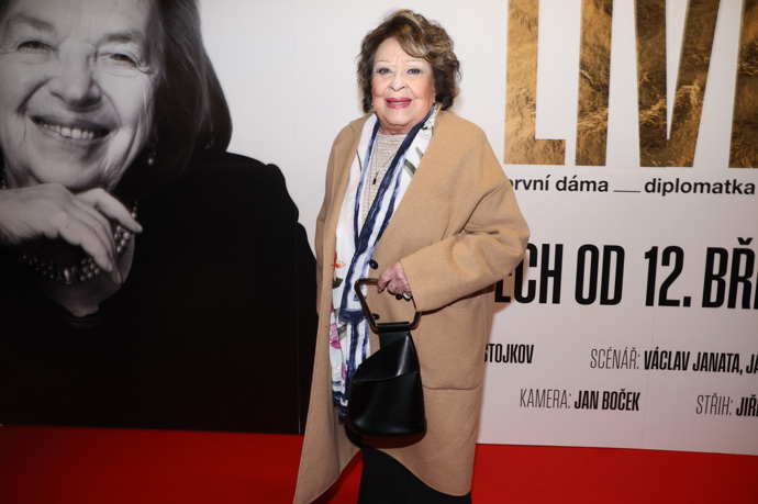 Jiřina Bohdalová na premiéře dokumentu Livia.