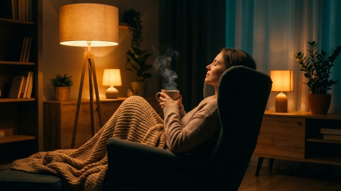 Hlavní vypínač v obýváku nechte večer v klidu: Tato simulace západu slunce v koutě odpojí váš mozek od stresu