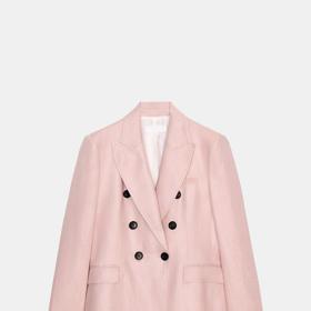 Dvouřadé sako ze 100% lnu, Zara, 1799 Kč