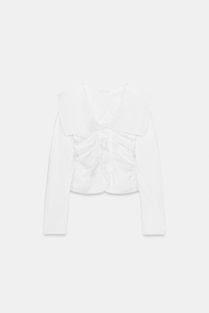 Košile s kombinovanými volány, Zara, 699 Kč