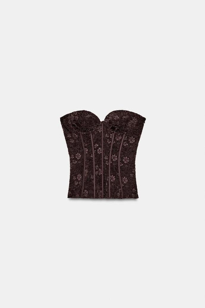 Krajkový korzet, Zara, 699 Kč