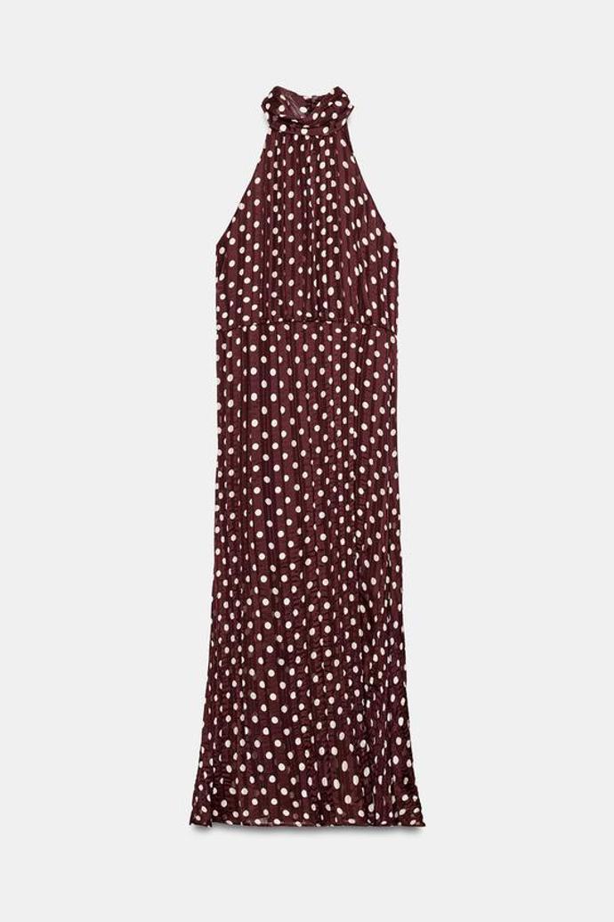 Midi šaty s puntíky, Zara, 999 Kč