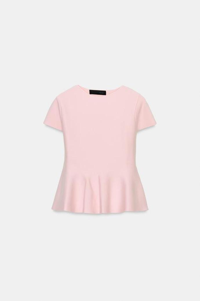 Úpletový top peplum, Zara, 699 Kč