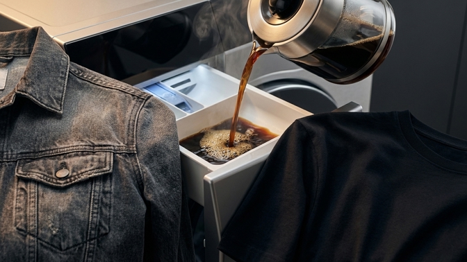 Vybledlé černé oblečení? Dva šálky kávy v pračce mu vrátí barvu
