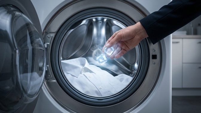 Žehlení bez žehličky? Stačí dvě kostky ledu v sušičce