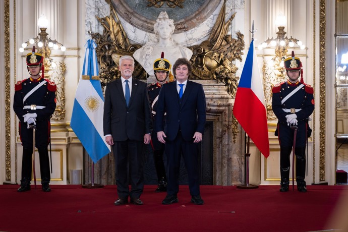 Petr Pavel s argentinským prezidentem.