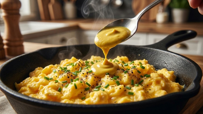 Jak na dokonalá míchaná vajíčka? Lžička hořčice zajistí barvu i chuť