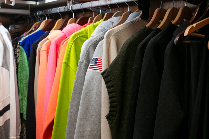 Pohled na sportovní sekci šatny.