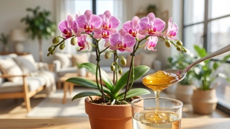 Poupata orchideje už vám nikdy neuschnou dřív, než se stačí rozvinout: Tato včelí injekce v jedné lžičce vymaže únavu rostliny a okamžitě spustí záplavu květů