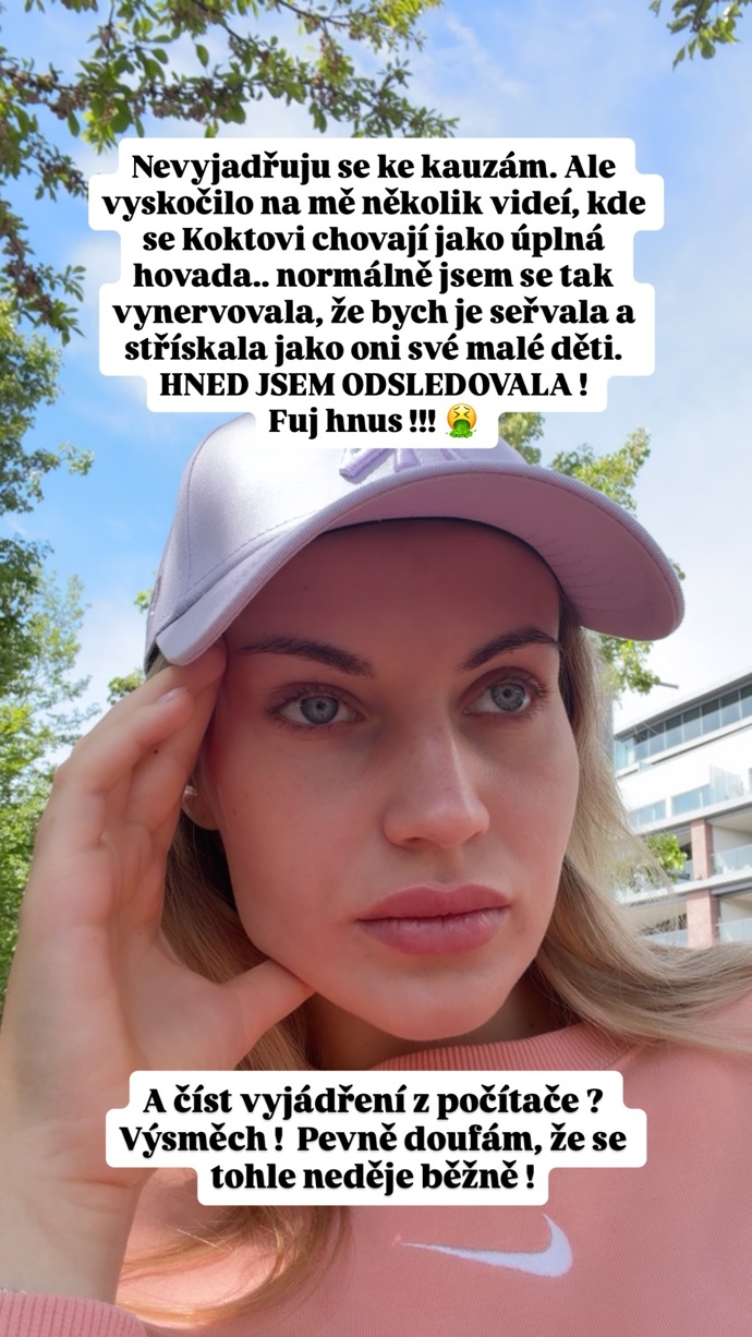 Natálie se k videu vyjádřila na svém Instagramu.