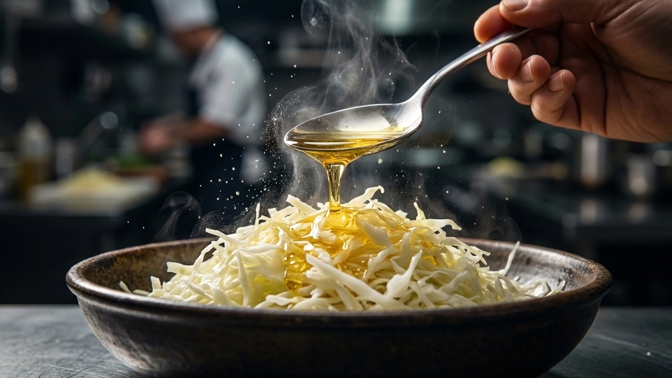 Trik na nejlepší zelný salát: Proč ho kuchaři polévají horkým olejem?