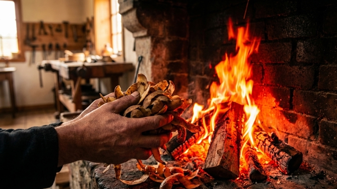 Nejdražšího kominíka máte v koši na brambory: Tato finta v ohništi uvolní nánosy dehtu a ušetří vám tisíce