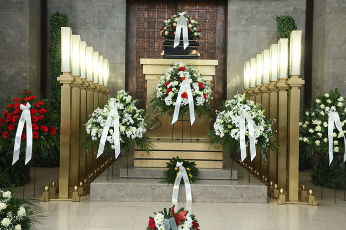 Pohřeb Václava Hybše.