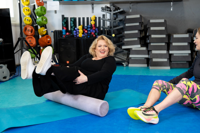 Miluška Bittnerová názorně předvedla, jak mohou ženy cvičit i v pohodlí domova. 