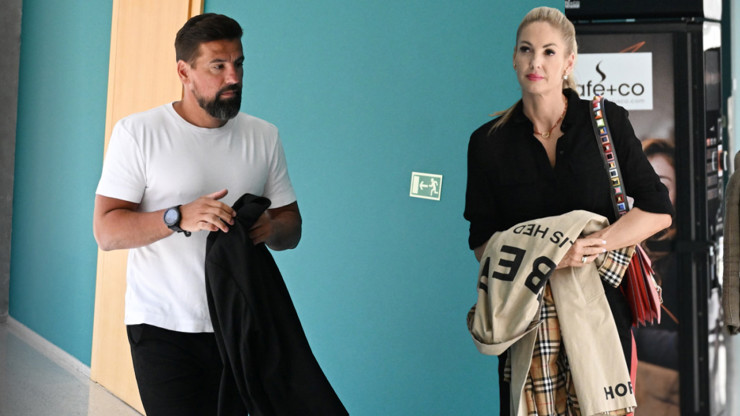 Milan Baroš a Tereza Barošová se setkali u soudu.