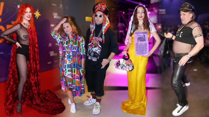 Nejšílenější modely z Cen Anděl: Odhalený pánský pupek, nahá ňadra v tylu i šaty ze závěsu