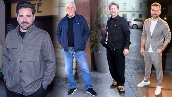 Módní inspirace pro muže: Slavní pánové sázejí na přechodové bundičky, nápadité doplňky i bílé tenisky