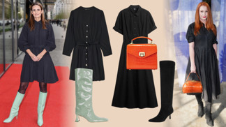 Černé šaty si žádají ultra barevný doplněk: Inspirujte se kozačkami Daniely Brzobohaté nebo zkuste kabelku