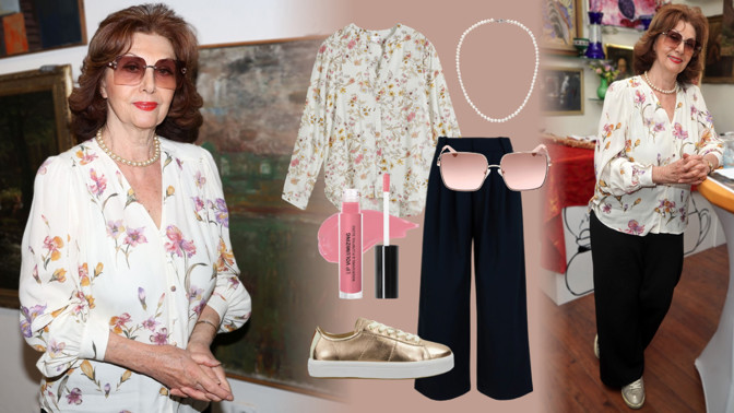 Květovaná halenka s trendy doplňky: Klíčový prvek šatníku na jaro 2026 podle Saskie Burešové