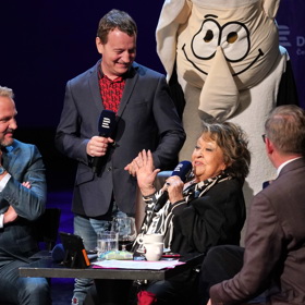 Popřát jí přišel například imitátor Petr Jablonský. 