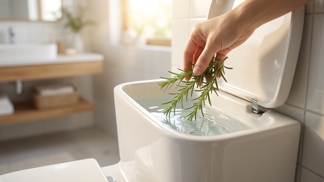 Každé spláchnutí uvolní vlnu bylinkové čistoty i bez drahých gelů: Tato rozmarýnová finta v nádržce u WC zlikviduje zápach přímo u zdroje