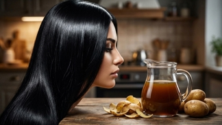 Vlasy jako uhel i bez drahé barvy: Tento vývar z kuchyňského odpadu vrací šedinám jejich přirozený tmavý pigment