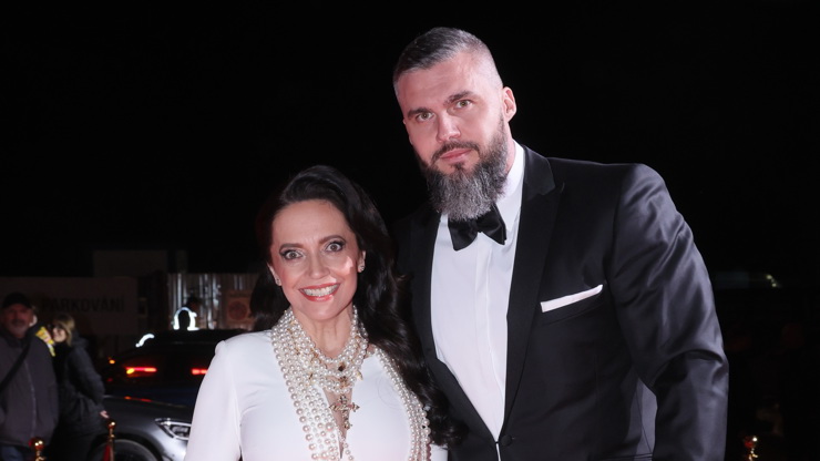 Zpěvačka Lucie Bílá s přítelem Radkem Filipim.