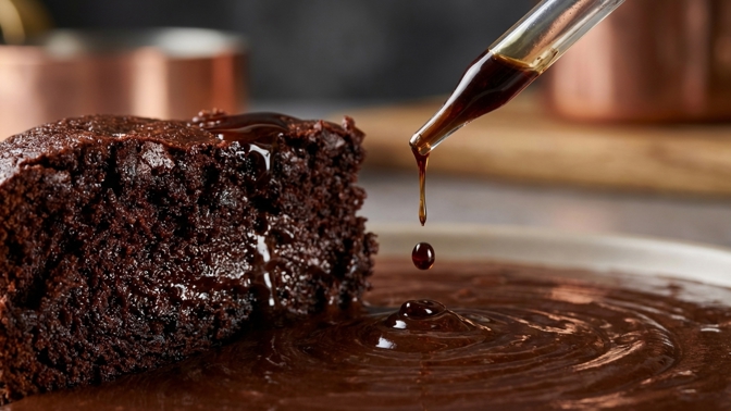Tři kapky této kyselé tekutiny v těstě vybičují chuť čokolády k nepoznání: Váš moučník získá barvu i sytost