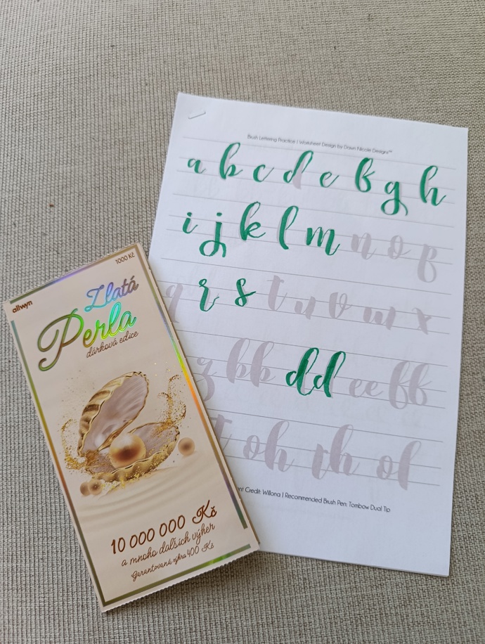 Pokud si nechcete pořídit předtištěnou kartičku, můžete si ji vyhotovit sami. A to například pomocí kaligrafického písma.