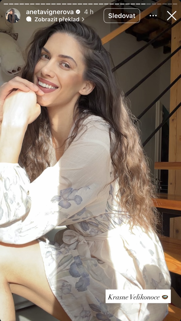 Aneta Vignerová popřála všem krásné Velikonoce.