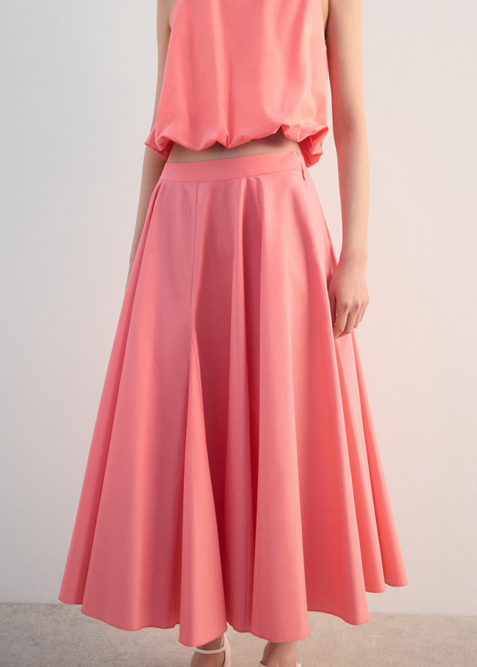 Halenka a midi sukně z bavlny, Mango, halenka 799 Kč, sukně 1299 Kč